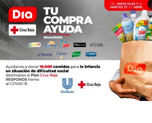 Unilever, DIA and the Spanish Red Cross team up to provide 10,000 meals to provide 10,000 meals for children in vulnerable children in Spain due to the current Covid-19 situation