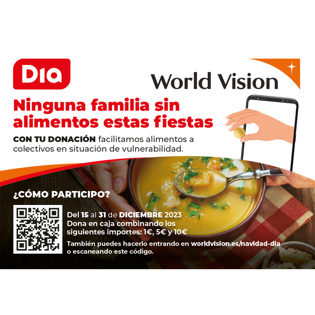Dia se une un año más a World Vision por los más necesitados